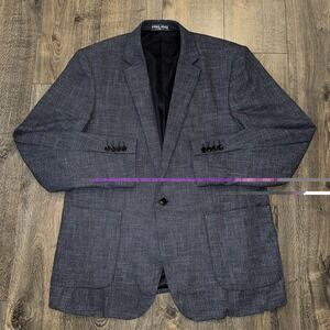 PjPaulJones Sport Coat Mens XL Textured Blue Blazer Suit Jacket Tailored USA